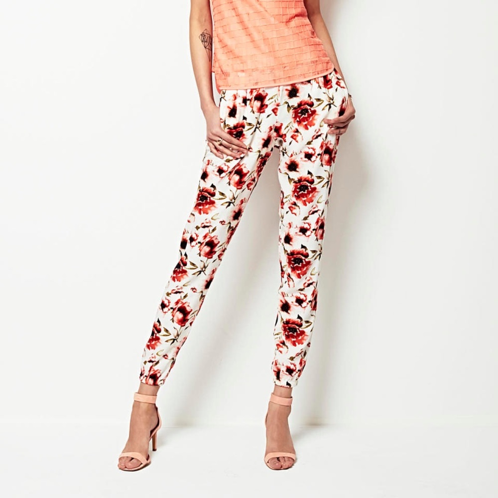 Styled by Joe Zee floral joggers